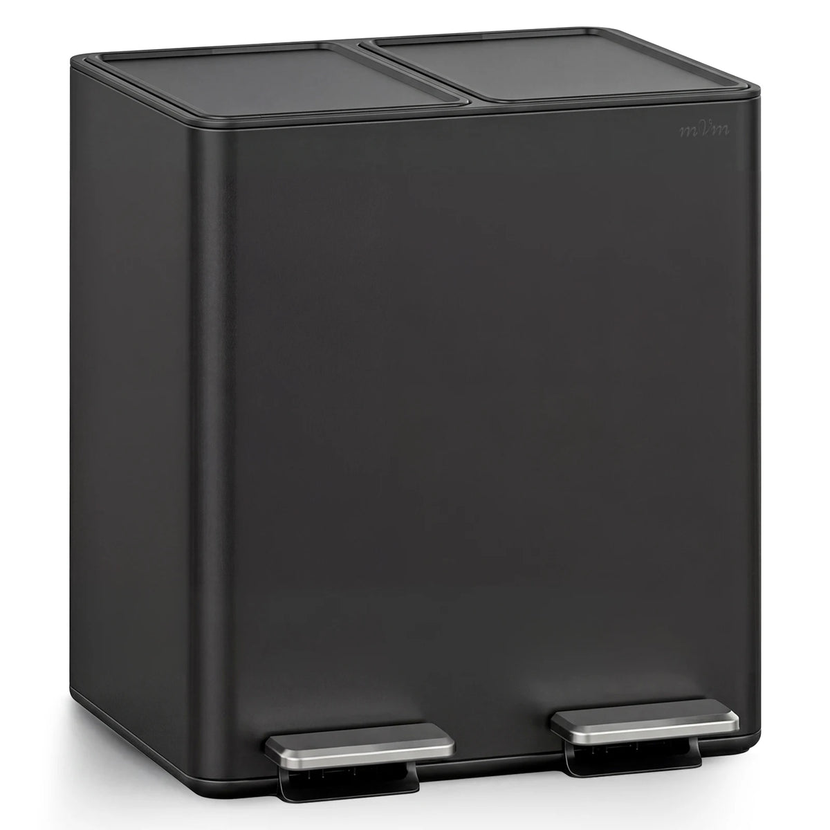 Trash Can Stainless 2 x 30L Kitchen Step Trash Bin for Recycling Waste Sorting Soft Close Lid Stainless lid